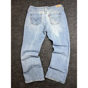 Levi's 545 Blue Medium Wash Low Bootcut Denim Jeans Size 12 Wide Jeans Y2K